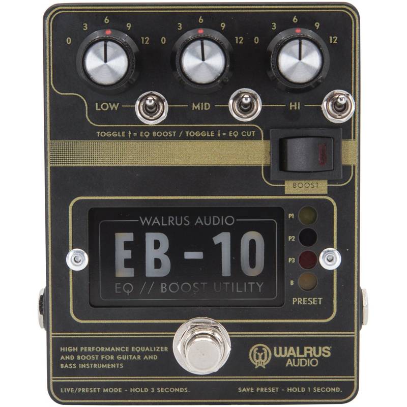 Walrus Audio EB-10 Black Preamp, EQ and Boost Effects Pedal von Walrus Audio