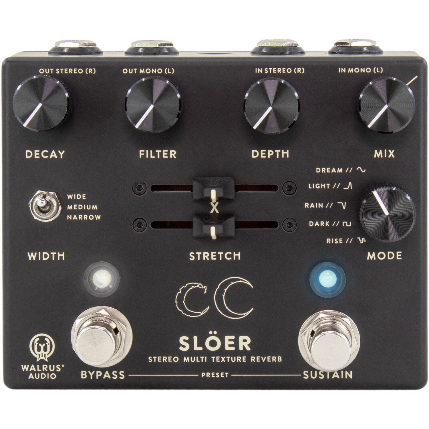 Walrus Audio Sloër Black Stereo Ambient Reverb Pedal Walrus Audio Sloër Black Stereo Ambient Reverb Pedal von Walrus Audio