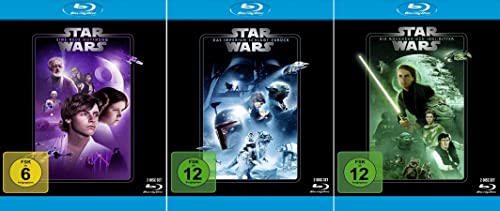 Star Wars 4-6 Trilogie (Teil 4+5+6) Eine neue Hoffnung + Das Imperium schlägt zurück + Die Rückkehr der Jedi-Ritter (Inklusive ein Star Wars 5er Kugelschreiber-Set) [6-Blu-ray] von Walt Disney Company Germany GmbH