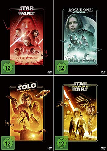 Star Wars Bundle - Das Erwachen der Macht (7) + Die letzten Jedi (8) + (Rogue + Solo - A Star Wars Story) [4-DVD] von Walt Disney Company Germany GmbH