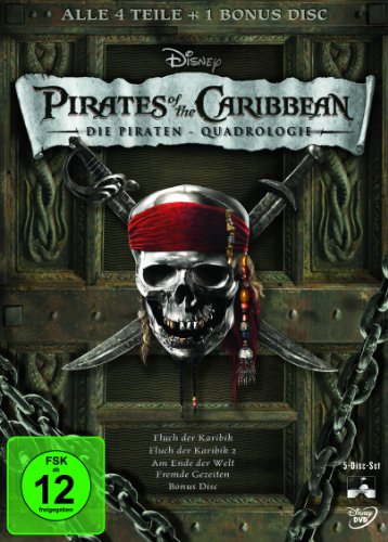 Pirates of the Caribbean 1-4 Collection - Die Piraten-Quadrologie [5 DVDs] von WALT DISNEY