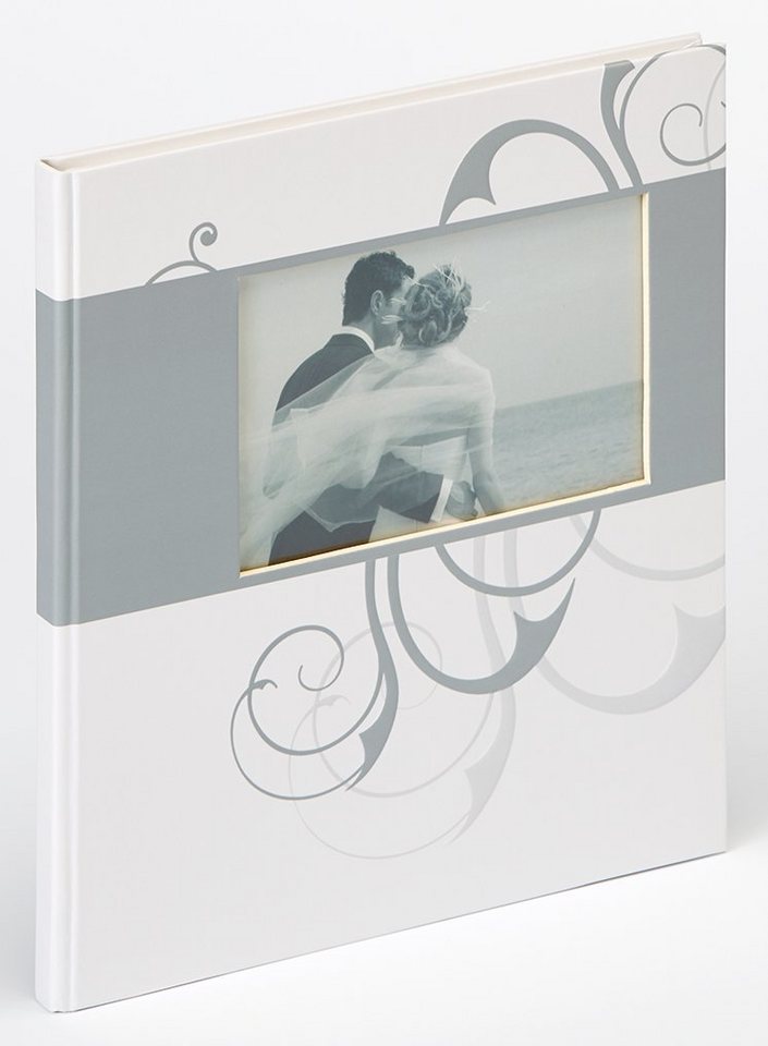 Walther Design Fotoalbum Hochzeitsgästebuch Romance, buchgebundenes Gästebuch, Kunstdruckeinband mit Blindprägung von Walther Design