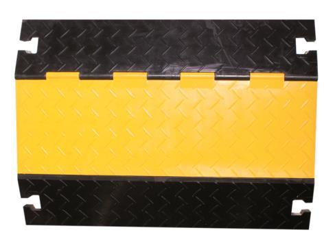 Walther Kabelbrücke 4K gerade 39870045 Vollgummi schwarz/gelb LxBxH:910x590x75 von Walther-Werke