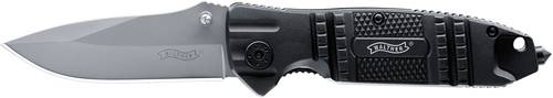 Walther Silver TacKnife STK 5.0717 Outdoormesser mit Holster, mit Fangriemen, mit Clip Schwarz Walther Silver TacKnife STK 5.0717 Outdoormesser mit Holster, mit Fangriemen, mit Clip Schwarz von Walther