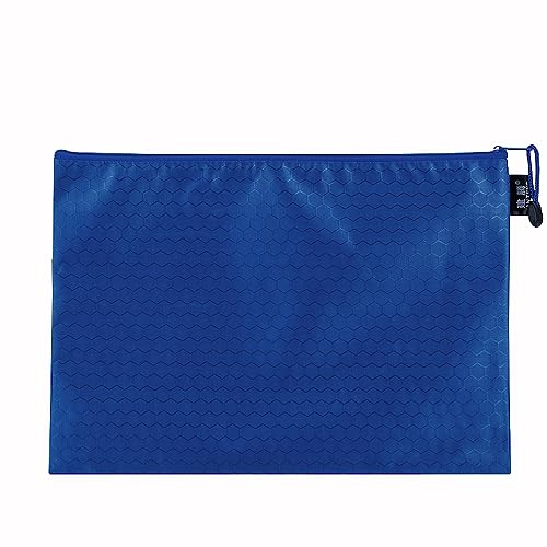 3 Stück Dokumententasche Wasserdichte Dokumentenmappe mit Reißverschluss Zipper File Taschen Für Datei Papier Dokumente Kosmetika Hausaufgaben Reiseutensilien,Blau,B4(38×27.5cm) von Wambere