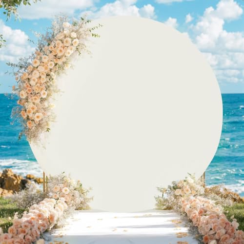 Hintergrund Dekostoff Faltbarer Runder Kulisse Abdeckung Fotohintergrund Musselin Tischdecke,für Fotostudio Fernsehen Video Modefotografie Vorschlag Hochzeiten Partys und Geburtstage,Off-White,2.3m Hintergrund Dekostoff Faltbarer Runder Kulisse Abdeckung Fotohintergrund Musselin Tischdecke,für Fotostudio Fernsehen Video Modefotografie Vorschlag Hochzeiten Partys und Geburtstage,Off-White,2.3m von Wambere