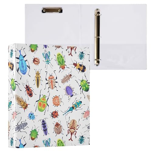 Insect Anime Nature Rundes Ringbuch, 3,8 cm, Käferfauna, 3-Ring-Klemmbrett, Ordner für Büro, Schule, Arbeitsbedarf, Aktenordner, 200 Blatt Kapazität Insect Anime Nature Rundes Ringbuch, 3,8 cm, Käferfauna, 3-Ring-Klemmbrett, Ordner für Büro, Schule, Arbeitsbedarf, Aktenordner, 200 Blatt Kapazität von Wamika