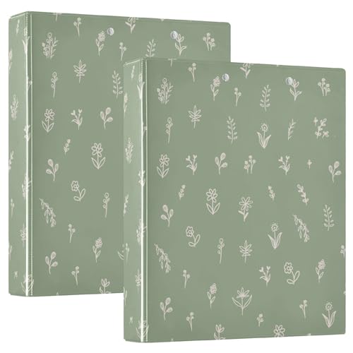 Ringbuch, Salbeigrün, rund, 3,8 cm, Blumen, Sonnenblumen, Gänseblümchen, Blätter, 3-Ring-Klemmbrett, Ordner für Büro, Schule, Arbeitsbedarf, Aktenordner, 200 Blatt Kapazität, leicht zu öffnen Ringbuch, Salbeigrün, rund, 3,8 cm, Blumen, Sonnenblumen, Gänseblümchen, Blätter, 3-Ring-Klemmbrett, Ordner für Büro, Schule, Arbeitsbedarf, Aktenordner, 200 Blatt Kapazität, leicht zu öffnen von Wamika