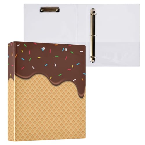Rundes Ringbuch für Kaffee, Eis, 3,8 cm, Schokoladentüte, Süßigkeiten, 3-Ring-Klemmbrett, Ordner für Büro, Schule, Arbeitsbedarf, Aktenordner, Dokumente, 200 Blatt Kapazität, leicht zu öffnen Rundes Ringbuch für Kaffee, Eis, 3,8 cm, Schokoladentüte, Süßigkeiten, 3-Ring-Klemmbrett, Ordner für Büro, Schule, Arbeitsbedarf, Aktenordner, Dokumente, 200 Blatt Kapazität, leicht zu öffnen von Wamika