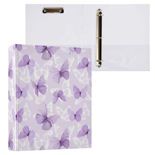 Rundes Ringbuch mit Schmetterlingen, 3 Ringe, 3 Ringe, Klemmbrett, Ordner für Büro, Schule, Arbeitsbedarf, Aktenordner, 200 Blatt Kapazität, leicht zu öffnen Rundes Ringbuch mit Schmetterlingen, 3 Ringe, 3 Ringe, Klemmbrett, Ordner für Büro, Schule, Arbeitsbedarf, Aktenordner, 200 Blatt Kapazität, leicht zu öffnen von Wamika