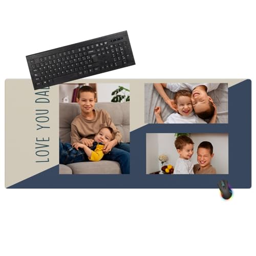 Wanapix | Vatertag Mauspad personalisiert | XXL Mousepad mit Foto | Schreibtischunterlage | Desk mat | Vatertagsgeschenk für Papa | rutschfeste Gummibasis | 90 x 40cm | Papa Wanapix | Vatertag Mauspad personalisiert | XXL Mousepad mit Foto | Schreibtischunterlage | Desk mat | Vatertagsgeschenk für Papa | rutschfeste Gummibasis | 90 x 40cm | Papa von Wanapix