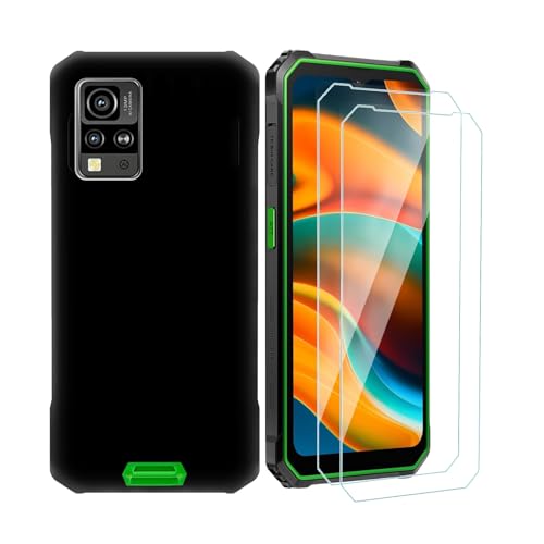 Wanglaism Handyhülle Kompatibel mit Blackview BV4800 Pro Hülle mit 2 Stück Schutzfolie Gehärtetes Glas - Schwarz Weiches Silikon stoßfest Schutzhülle Tasche Wanglaism Handyhülle Kompatibel mit Blackview BV4800 Pro Hülle mit 2 Stück Schutzfolie Gehärtetes Glas - Schwarz Weiches Silikon stoßfest Schutzhülle Tasche von Wanglaism