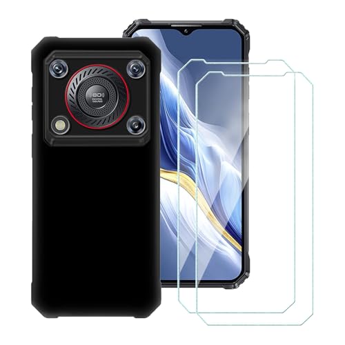 Wanglaism Hülle Kompatibel mit oukitel WP36 Pro Handyhülle mit 2 Stück Schutzfolie Gehärtetes Glas - Schwarz Weiches Silikon stoßfest Schutzhülle Tasche Wanglaism Hülle Kompatibel mit oukitel WP36 Pro Handyhülle mit 2 Stück Schutzfolie Gehärtetes Glas - Schwarz Weiches Silikon stoßfest Schutzhülle Tasche von Wanglaism