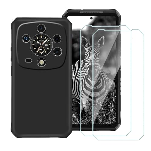 Wanglaism Hülle Kompatibel mit Ulefone Armor 28 Ultra Handyhülle mit 2 Stück Schutzfolie Gehärtetes Glas - Schwarz Weiches Silikon stoßfest Schutzhülle Tasche Wanglaism Hülle Kompatibel mit Ulefone Armor 28 Ultra Handyhülle mit 2 Stück Schutzfolie Gehärtetes Glas - Schwarz Weiches Silikon stoßfest Schutzhülle Tasche von Wanglaism