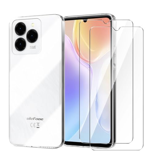 Wanglaism Hülle Kompatibel mit Ulefone Note 20 Pro Handyhülle mit 2 Stück Schutzfolie Gehärtetes Glas - Transparent Weiches Silikon stoßfest Schutzhülle Tasche Wanglaism Hülle Kompatibel mit Ulefone Note 20 Pro Handyhülle mit 2 Stück Schutzfolie Gehärtetes Glas - Transparent Weiches Silikon stoßfest Schutzhülle Tasche von Wanglaism