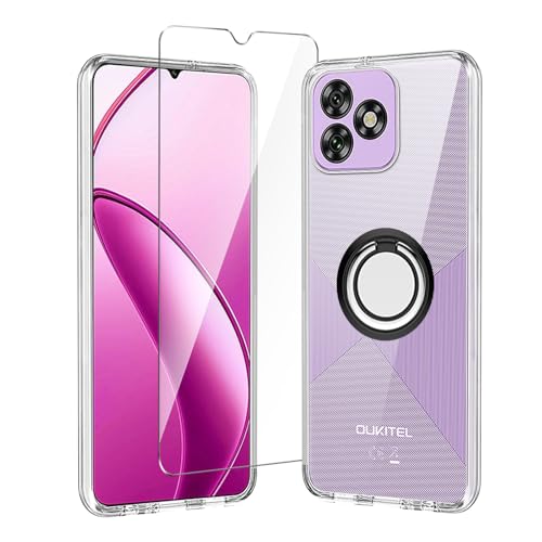 Wanglaism handyhülle für Oukitel C53 Hülle+360° Drehbarer Ständer + Gehärtetes Glas Displayschutzfolie, Weiche und transparente TPU Handyhülle Case Cover. Wanglaism handyhülle für Oukitel C53 Hülle+360° Drehbarer Ständer + Gehärtetes Glas Displayschutzfolie, Weiche und transparente TPU Handyhülle Case Cover. von Wanglaism