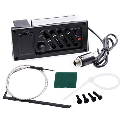 Wanjorlay Equalizer-Equalizer, 4 Bänder, für Stimmverstärker, Vorverstärker, Akustikgitarre EQ-7545R von Wanjorlay
