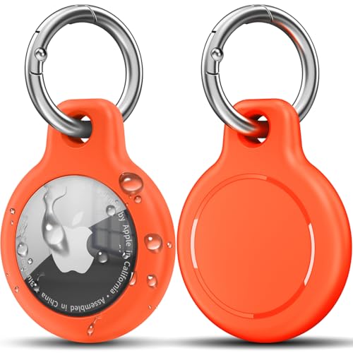 AirTag-Schlüsselanhänger, wasserdicht, Airtag-Hülle mit Ring Typ Karabiner, Schlüssel, Rucksäcke und Tier aus TPU mit Frontabdeckung, kratzfeste Schutzhülle AirTag-Schlüsselanhänger, wasserdicht, Airtag-Hülle mit Ring Typ Karabiner, Schlüssel, Rucksäcke und Tier aus TPU mit Frontabdeckung, kratzfeste Schutzhülle von Wanme