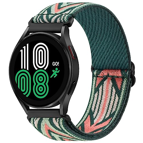 Wanme 20mm Armband für Samsung Galaxy Watch 4/5 Armband 40mm 44mm / Galaxy Watch 4 Classic 42mm 46mm / Galaxy Watch 5 Pro 45mm für Damen Herren, Nylon Armbänder Elastisch Stoff Sport Ersatzarmband von Wanme