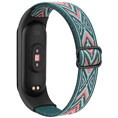 Wanme Armband für Xiaomi Mi Band 6/Mi Band 5/Mi Band 4/Mi Band 3 Armband, Weiches Elastisch Nylon Ersatzarmband für Amazfit Band 5/Xiaomi Mi Band 6/Mi Band 5/Mi Band 4/Mi Band 3 für Damen Herren von Wanme