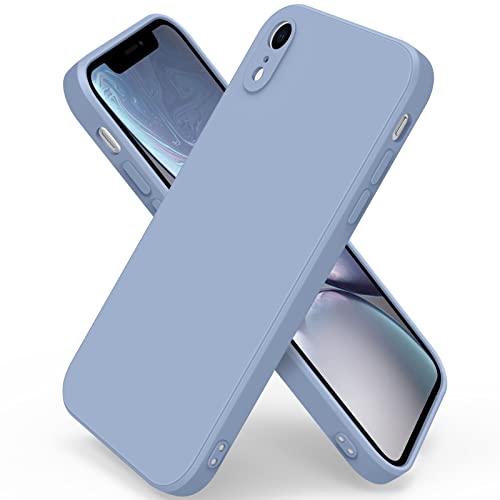 Wanme Handyhülle für iPhone XR Hülle, Ultradünne Weiche Flüssigsilikon Hülle, Vollständige Schutzhülle Handyhülle für iPhone XR (Grau blau) von Wanme