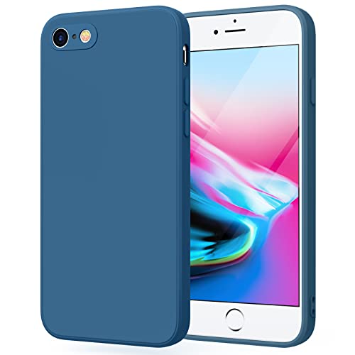 Wanme Hülle für iPhone SE 3/2 (Modello 2022/2020), iPhone 8/7 Hülle, Ultradünne Weiche Flüssigsilikon Hülle, Vollständige Schutzhülle Handyhülle für iPhone 8/7/SE (Navy blau) von Wanme