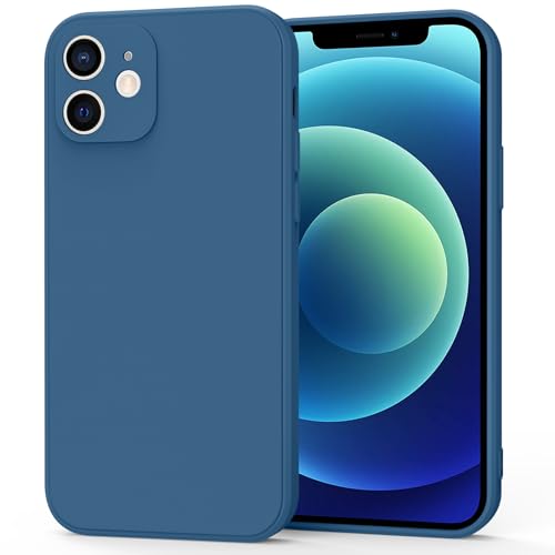 Wanme Silikon Hülle für iPhone 12 Handyhülle (6,1”), Rundum Schützende Schutzhülle, Staubdicht, Schmutzabweisend, Hochwertige & Preisgünstige Cases für iPhone 12 6,1 Zoll, Navy Blau von Wanme