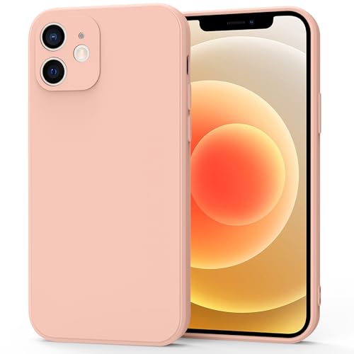 Wanme Silikon Hülle für iPhone 12 Handyhülle (6,1”), Rundum Schützende Schutzhülle, Staubdicht, Schmutzabweisend, Hochwertige & Preisgünstige Cases für iPhone 12 6,1 Zoll, Rosa von Wanme