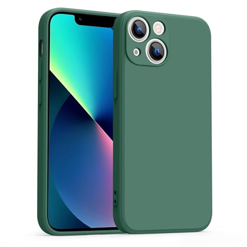 Wanme Silikon Hülle für iPhone 13 Mini Hülle (5,4"), Rundum Schützende Handyhülle, Staubdicht, Schmutzabweisend, Hochwertige & Preisgünstige Schutzhülle für iPhone 13 Mini 5,4", Dunkelgrün von Wanme