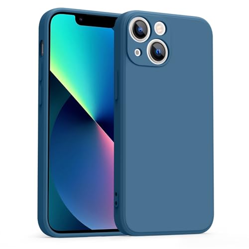 Wanme Silikon Hülle für iPhone 13 Mini Hülle (5,4"), Rundum Schützende Handyhülle, Staubdicht, Schmutzabweisend, Hochwertige & Preisgünstige Schutzhülle für iPhone 13 Mini 5,4", Navy Blau von Wanme