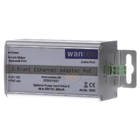 5628 - Ethernet Adapter 2wIP 2-Draht mit PoE 5628 5628 - Ethernet Adapter 2wIP 2-Draht mit PoE 5628 von Wantec