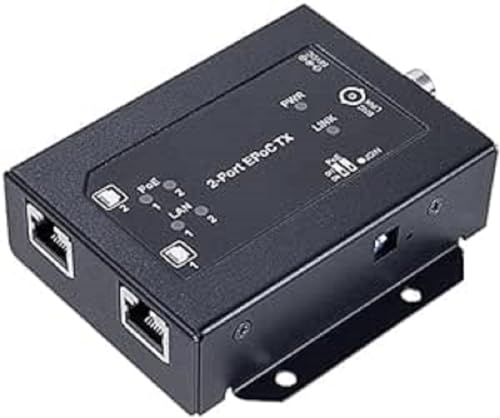 Wantec 2wIP 2-Draht Ethernet Adapter mit PoE - BNC - Client | Kameraseite | Empfänger - 2-Port von Wantec
