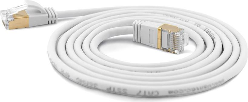 Wantec Extra dünnesCat.7 Rohkabel SSTP Patchkabel - 15 m -Cat.7 Rohkabel - S/FTP (S-STP) - RJ-45 - RJ-45 - Weiß (7124) von Wantec