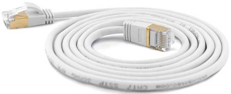 Wantec Patchkabel SSTP CAT7 Ste. CAT6a d=4mm    2,00m weiß von Wantec