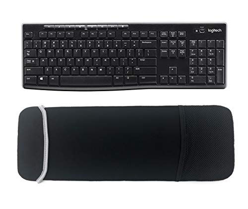 Wanty schwarz Farbe Neopren Staubdicht Cover Tragetasche Hülle Displayschutzfolie für Logitech MK270 Set Wireless Tastatur und Maus Combo von Wanty