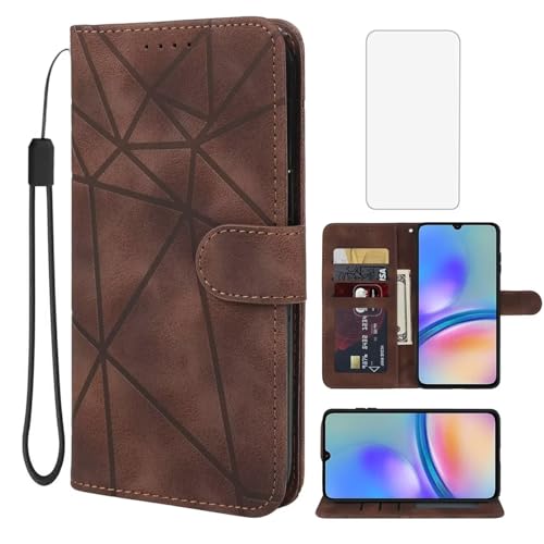 Wanyuexes Hülle für Galaxy A05S Case,für Samsung A05S SM-A057F Schutzhülle mit Schutzfolie, PU Leder Wallet Flip 3 Karten Halter Standfunktion Handyhülle für Samsung Galaxy A05S Braun Wanyuexes Hülle für Galaxy A05S Case,für Samsung A05S SM-A057F Schutzhülle mit Schutzfolie, PU Leder Wallet Flip 3 Karten Halter Standfunktion Handyhülle für Samsung Galaxy A05S Braun von Wanyuexes