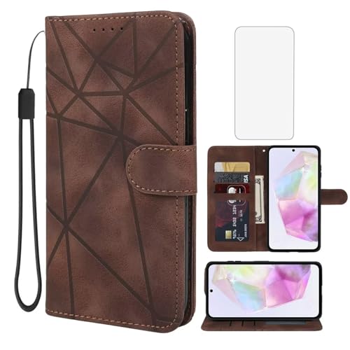 Wanyuexes Hülle für Galaxy A35 5G Case,für Samsung A35 SM-A356B Schutzhülle mit Schutzfolie, PU Leder Wallet Flip 3 Karten Halter Standfunktion Handyhülle für Samsung Galaxy A35 5G Braun Wanyuexes Hülle für Galaxy A35 5G Case,für Samsung A35 SM-A356B Schutzhülle mit Schutzfolie, PU Leder Wallet Flip 3 Karten Halter Standfunktion Handyhülle für Samsung Galaxy A35 5G Braun von Wanyuexes