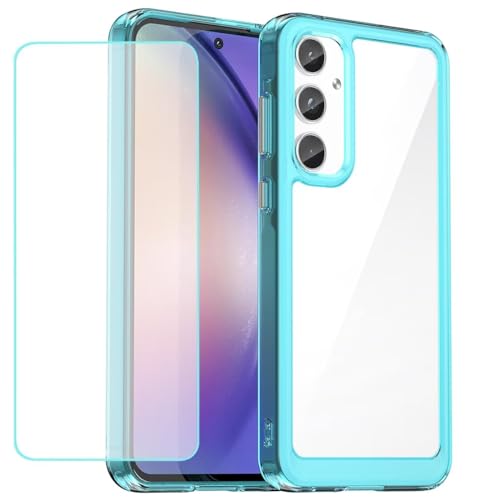 Wanyuexes Hülle für Galaxy A55 5G Case, für Samsung A55 SM-A556U Schutzhülle Schutzfolie, Clear Ultradünn TPU Transparent Stoßfest Handyhülle für Samsung Galaxy A55 Crystal Blau Wanyuexes Hülle für Galaxy A55 5G Case, für Samsung A55 SM-A556U Schutzhülle Schutzfolie, Clear Ultradünn TPU Transparent Stoßfest Handyhülle für Samsung Galaxy A55 Crystal Blau von Wanyuexes