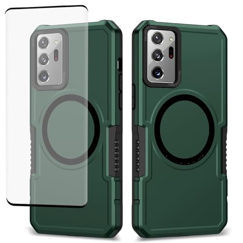 Wanyuexes Hülle für Galaxy Note 20 Ultra 5G Case, für Samsung Note 20 Ultra Stück Schutzfolie, für MagSafe, Stoßfest Kratzfest Magnetisch Handyhülle für Samsung Galaxy Note 20 Ultra Grün Wanyuexes Hülle für Galaxy Note 20 Ultra 5G Case, für Samsung Note 20 Ultra Stück Schutzfolie, für MagSafe, Stoßfest Kratzfest Magnetisch Handyhülle für Samsung Galaxy Note 20 Ultra Grün von Wanyuexes