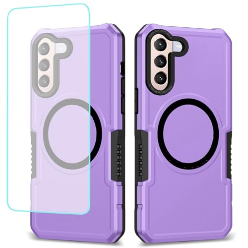 Wanyuexes Hülle für Galaxy S21 Plus 5G Case, für Samsung S21+ SM-G996U Stück Schutzfolie, für MagSafe, Stoßfest Kratzfest Magnetisch Handyhülle für Samsung Galaxy S21+ Violett Wanyuexes Hülle für Galaxy S21 Plus 5G Case, für Samsung S21+ SM-G996U Stück Schutzfolie, für MagSafe, Stoßfest Kratzfest Magnetisch Handyhülle für Samsung Galaxy S21+ Violett von Wanyuexes