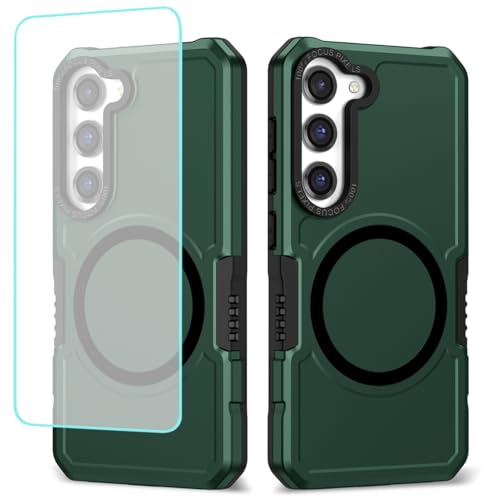 Wanyuexes Hülle für Galaxy S23 5G Case, für Samsung S23 SM-S911U Stück Schutzfolie, für MagSafe, Stoßfest Kratzfest Magnetisch Handyhülle für Samsung Galaxy S23 Grün Wanyuexes Hülle für Galaxy S23 5G Case, für Samsung S23 SM-S911U Stück Schutzfolie, für MagSafe, Stoßfest Kratzfest Magnetisch Handyhülle für Samsung Galaxy S23 Grün von Wanyuexes