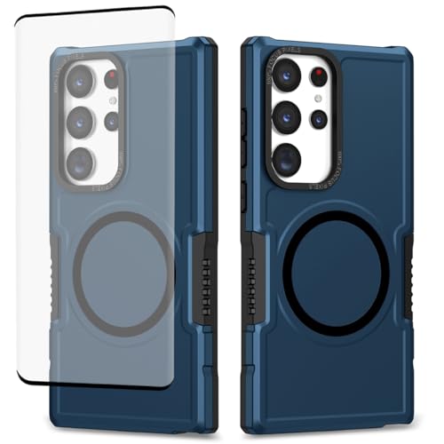 Wanyuexes Hülle für Galaxy S23 Ultra/für Samsung S23 Ultra 5G S918U Stück Schutzfolie, für MagSafe, Stoßfest Kratzfest Magnetisch Handyhülle für Samsung Galaxy S23 Ultra Blau Wanyuexes Hülle für Galaxy S23 Ultra/für Samsung S23 Ultra 5G S918U Stück Schutzfolie, für MagSafe, Stoßfest Kratzfest Magnetisch Handyhülle für Samsung Galaxy S23 Ultra Blau von Wanyuexes