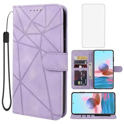 Wanyuexes Hülle für Redmi Note 10/Redmi Note 10S/Note 11SE/Poco M5S Schutzhülle mit Schutzfolie, PU Leder Wallet Flip 3 Karten Halter Standfunktion Handyhülle für Xiaomi Redmi Note 10S Violett Wanyuexes Hülle für Redmi Note 10/Redmi Note 10S/Note 11SE/Poco M5S Schutzhülle mit Schutzfolie, PU Leder Wallet Flip 3 Karten Halter Standfunktion Handyhülle für Xiaomi Redmi Note 10S Violett von Wanyuexes