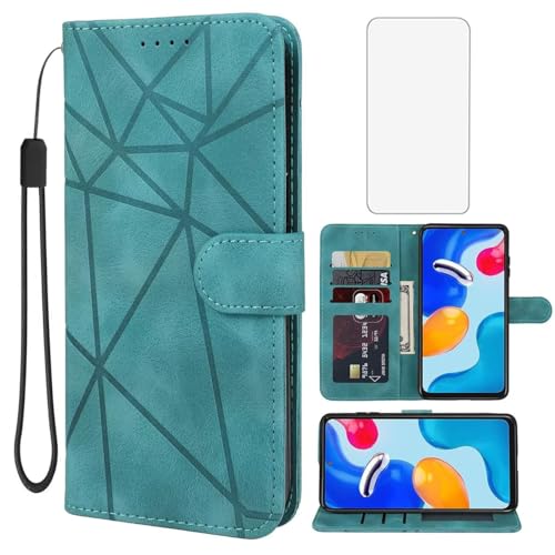 Wanyuexes Hülle für Redmi Note 11 4G 2022 Case, Redmi Note 11S Schutzhülle mit Schutzfolie, PU Leder Wallet Flip 3 Karten Halter Standfunktion Handyhülle für Xiaomi Redmi Note 11 4G Grün Wanyuexes Hülle für Redmi Note 11 4G 2022 Case, Redmi Note 11S Schutzhülle mit Schutzfolie, PU Leder Wallet Flip 3 Karten Halter Standfunktion Handyhülle für Xiaomi Redmi Note 11 4G Grün von Wanyuexes
