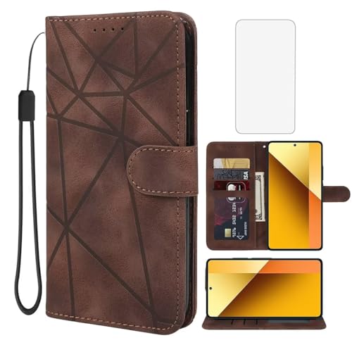 Wanyuexes Hülle für Redmi Note 13 5G Case, 2312DRAABG Schutzhülle mit Schutzfolie, PU Leder Wallet Flip 3 Karten Halter Standfunktion Handyhülle für Xiaomi Redmi Note 13 5G Braun Wanyuexes Hülle für Redmi Note 13 5G Case, 2312DRAABG Schutzhülle mit Schutzfolie, PU Leder Wallet Flip 3 Karten Halter Standfunktion Handyhülle für Xiaomi Redmi Note 13 5G Braun von Wanyuexes