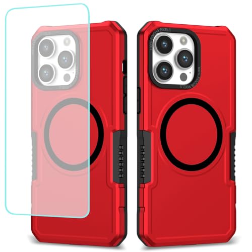 Wanyuexes Hülle für iPhone 11 Pro Max Case, Schutzhülle Schutzfolie, für MagSafe, Stoßfest Kratzfest Magnetisch Handyhülle für iPhone 11 Pro Max Rot Wanyuexes Hülle für iPhone 11 Pro Max Case, Schutzhülle Schutzfolie, für MagSafe, Stoßfest Kratzfest Magnetisch Handyhülle für iPhone 11 Pro Max Rot von Wanyuexes