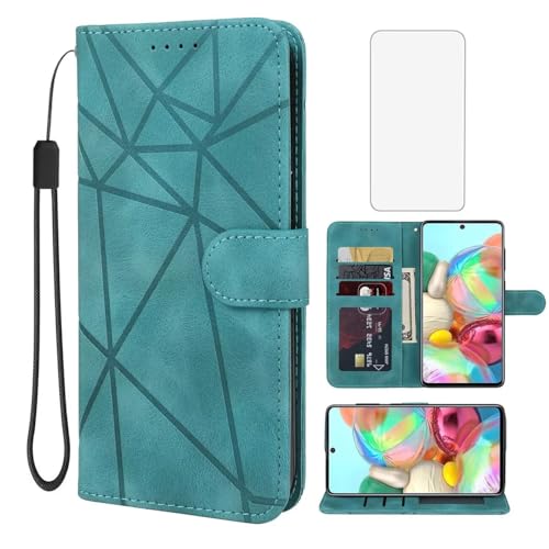 Wanyuexes Hülle für Galaxy A71 5G Case, für Samsung A71 5G SM-A716U Schutzhülle mit Schutzfolie, PU Leder Wallet Flip 3 Karten Halter Standfunktion Handyhülle für Samsung Galaxy A71 5G Grün Wanyuexes Hülle für Galaxy A71 5G Case, für Samsung A71 5G SM-A716U Schutzhülle mit Schutzfolie, PU Leder Wallet Flip 3 Karten Halter Standfunktion Handyhülle für Samsung Galaxy A71 5G Grün von Wanyuexes