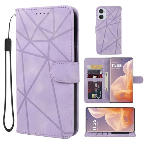 Wanyuexes Hülle für Moto G85 5G Case, Motorola S50 Neo XT2427-3 Schutzhülle, PU Leder Wallet Flip 3 Karten Halter Standfunktion Handyhülle für Motorola Moto G85 5G Violett Wanyuexes Hülle für Moto G85 5G Case, Motorola S50 Neo XT2427-3 Schutzhülle, PU Leder Wallet Flip 3 Karten Halter Standfunktion Handyhülle für Motorola Moto G85 5G Violett von Wanyuexes