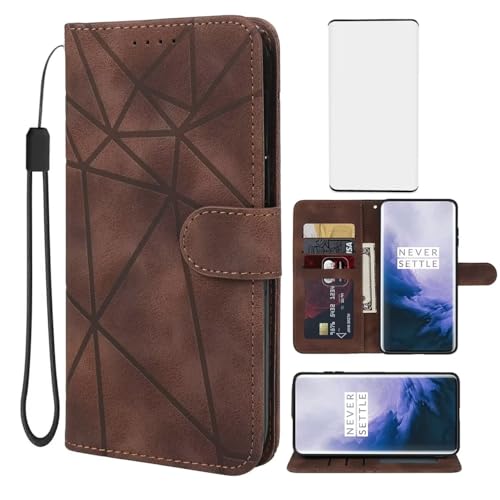 Wanyuexes Hülle für OnePlus 7 Pro Case, OnePlus 7T Pro 5G GM1910 HD1911 Schutzhülle mit Schutzfolie, PU Leder Wallet Flip 3 Karten Halter Standfunktion Handyhülle für OnePlus 7 Pro Braun Wanyuexes Hülle für OnePlus 7 Pro Case, OnePlus 7T Pro 5G GM1910 HD1911 Schutzhülle mit Schutzfolie, PU Leder Wallet Flip 3 Karten Halter Standfunktion Handyhülle für OnePlus 7 Pro Braun von Wanyuexes