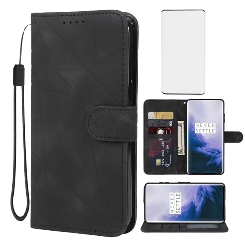 Wanyuexes Hülle für OnePlus 7 Pro Case, OnePlus 7T Pro 5G GM1910 HD1911 Schutzhülle mit Schutzfolie, PU Leder Wallet Flip 3 Karten Halter Standfunktion Handyhülle für OnePlus 7 Pro Schwarz Wanyuexes Hülle für OnePlus 7 Pro Case, OnePlus 7T Pro 5G GM1910 HD1911 Schutzhülle mit Schutzfolie, PU Leder Wallet Flip 3 Karten Halter Standfunktion Handyhülle für OnePlus 7 Pro Schwarz von Wanyuexes